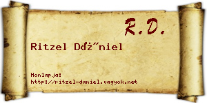 Ritzel Dániel névjegykártya